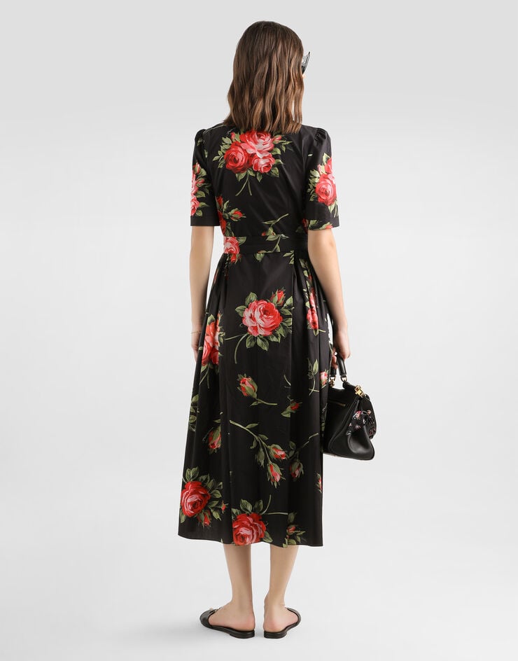 Dolce & Gabbana Rose bouquet-print poplin shirt dress Dolce & Gabbana Rose bouquet-print poplin shirt dress Multicolor F6JFNTHS5UT