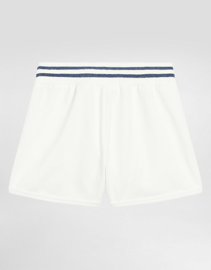 Dolce & Gabbana Pantalón corto de felpa con logotipo Dolce&Gabbana White L5JQ0DG7OJ2