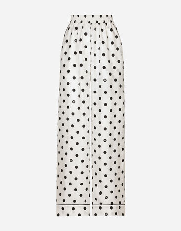 Dolce & Gabbana Silk pajama pants with polka-dot print Print FTAMPTIS1VI
