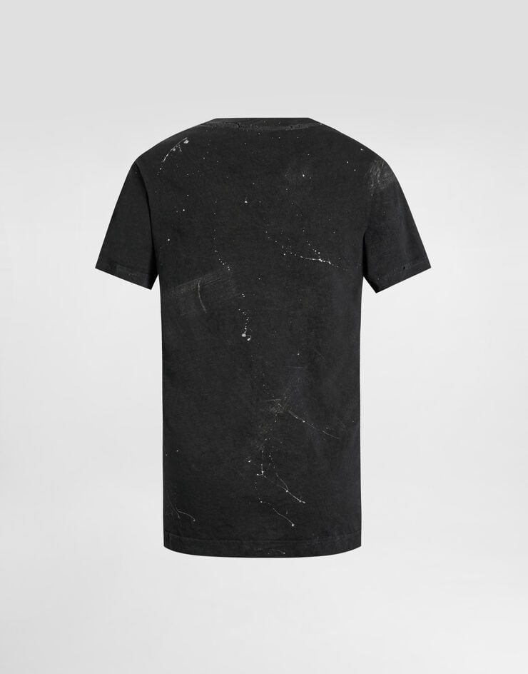 Dolce & Gabbana Jersey t-shirt with print Multicolor F8V90TGDDH4