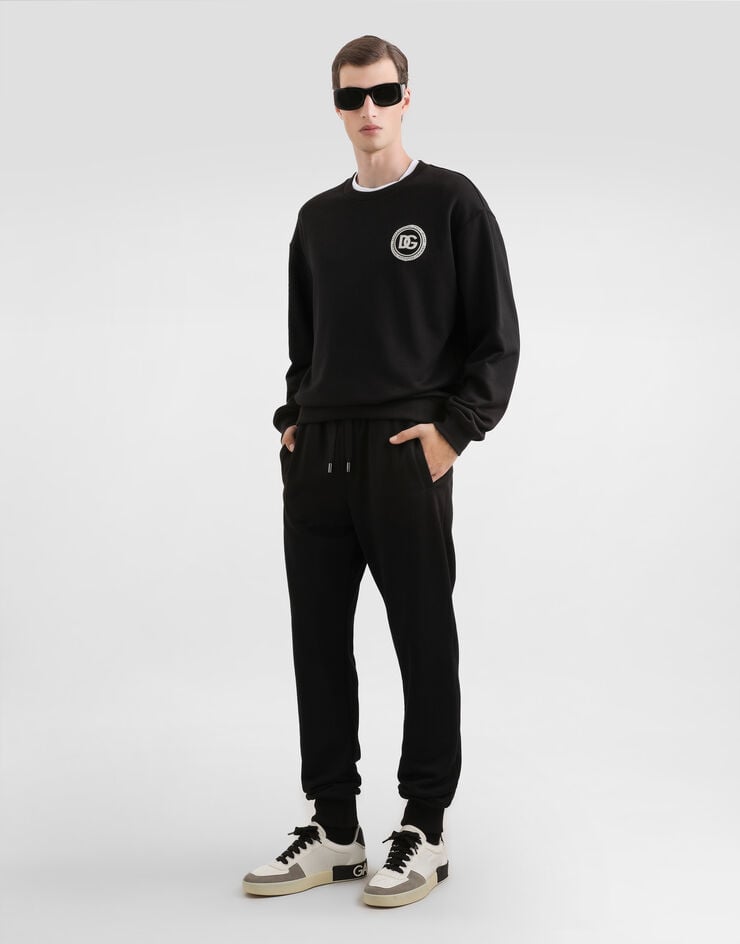Dolce & Gabbana Jersey trousers with patch Dolce & Gabbana Jersey trousers with patch Black GVS2HZG7PZG