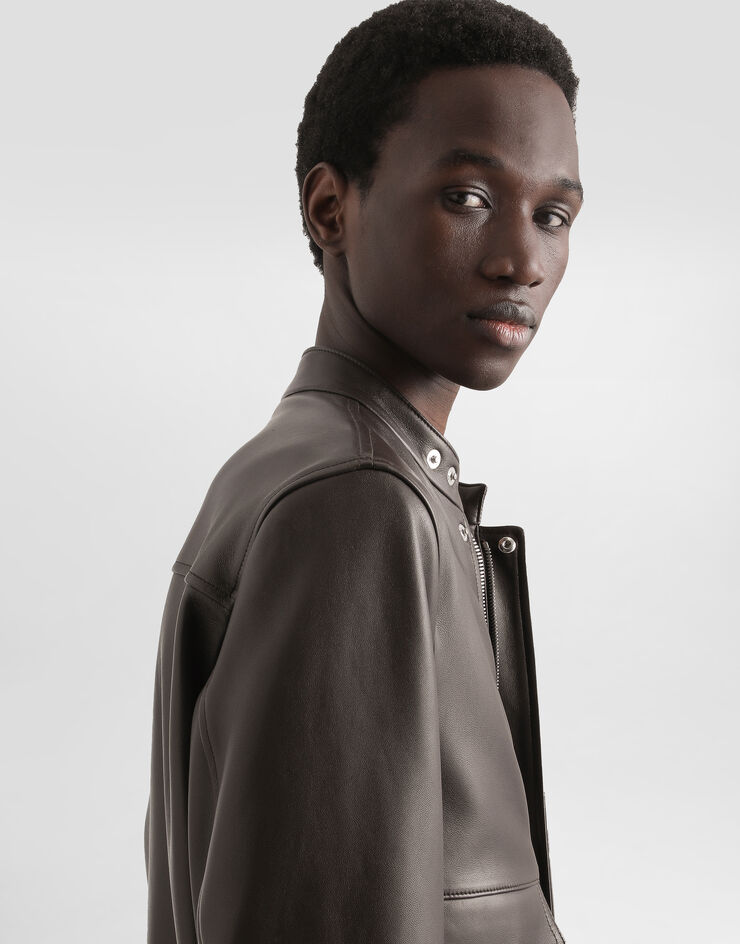 Dolce & Gabbana Plongé lambskin jacket Brown G9BPALHULW9