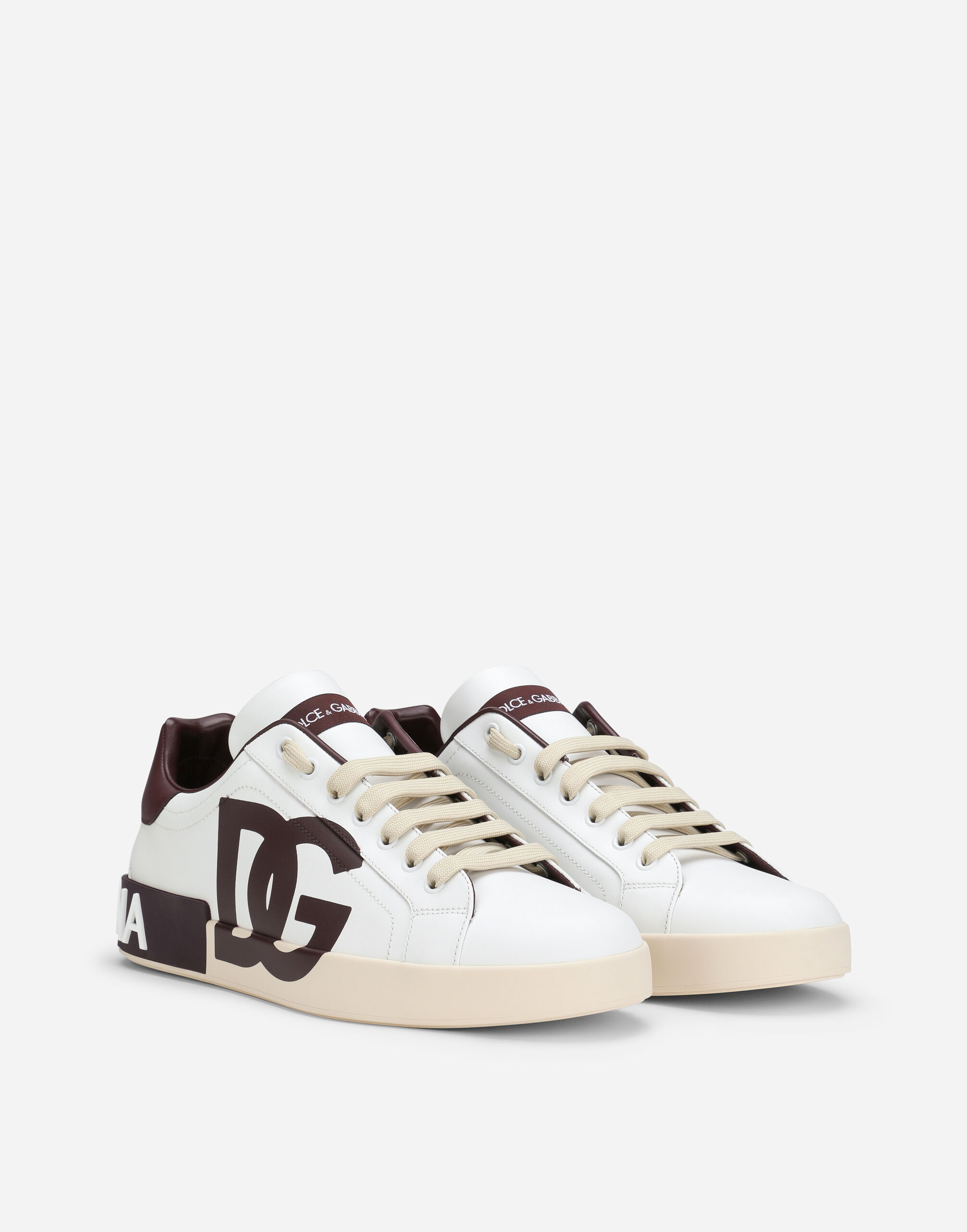 マルチカラーのメンズ Calfskin Portofino sneakers with DG