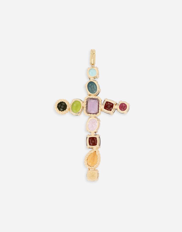 Dolce & Gabbana Rainbow charm in yellow gold 18kt with multicolor stones Gold WAQA3GWMIX1