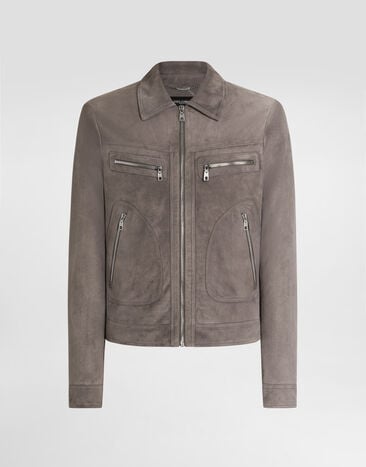 Dolce & Gabbana Blouson en daim Dolce & Gabbana Blouson en daim Grey G9CFPLHUL1Q