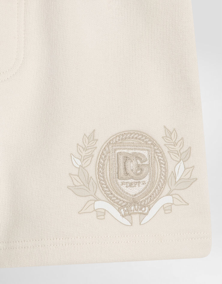 Dolce & Gabbana DG 徽标抓绒百慕大短裤 奶油色 L1JQR9G7O5B