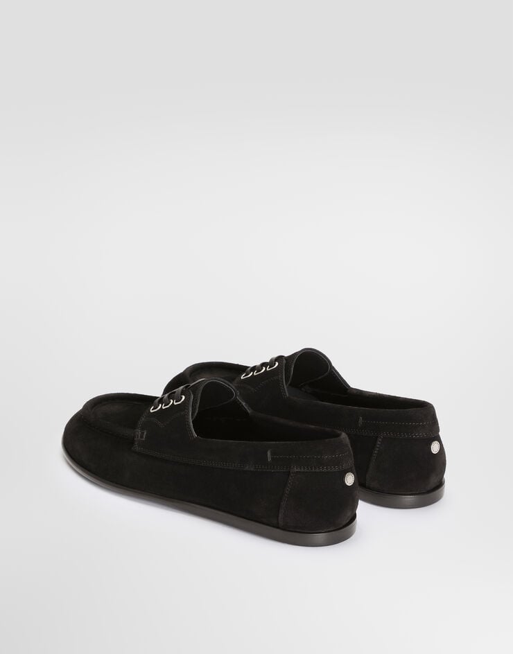 Dolce & Gabbana 스플릿 레더 소재 더비 슈즈 Dolce & Gabbana 스플릿 레더 소재 더비 슈즈 Black A10930A3O90
