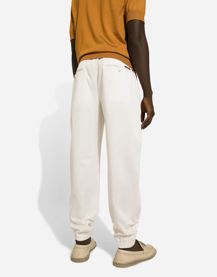 Dolce & Gabbana Stretch cotton jogging pants Beige GV6AHTFUFJR