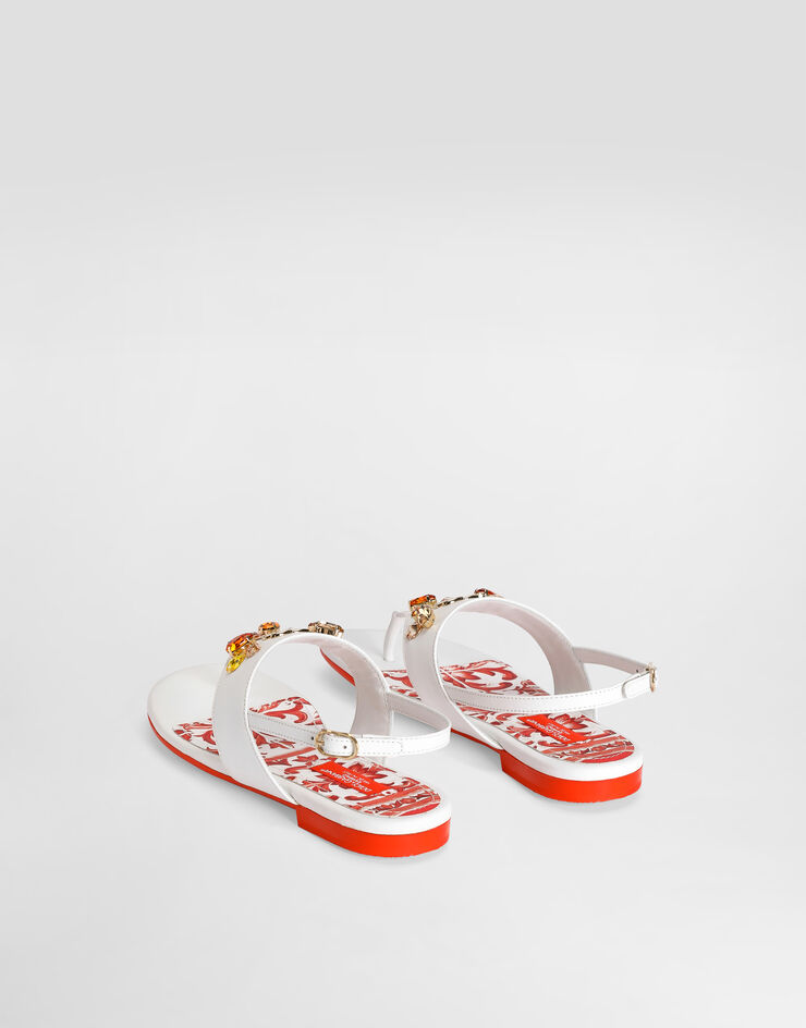 Dolce & Gabbana Nappa calfskin sandals Dolce & Gabbana Nappa calfskin sandals White D11415A0851