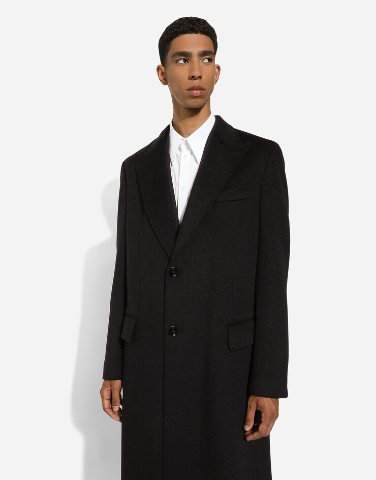 Dolce & Gabbana Single-breasted cashmere coat Grau G042YZFU2D1