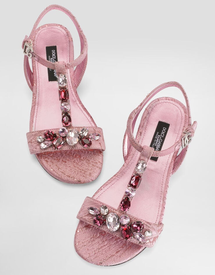 Dolce & Gabbana Brocade sandals with embroidery Dolce & Gabbana Brocade sandals with embroidery Multicolor D11370A3L74
