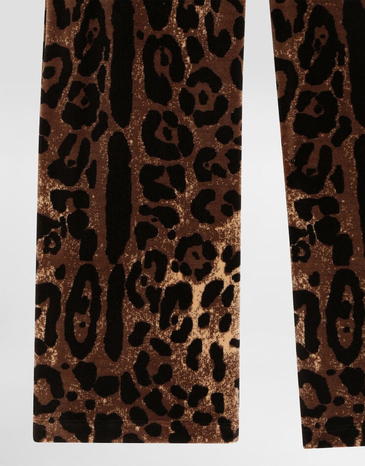 Dolce & Gabbana Leopard-print chenille jacquard trousers Multicolor L5JPH6FJ7D5