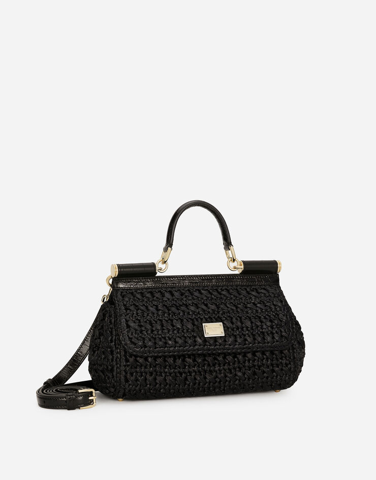 Dolce & Gabbana Bolso de mano Sicily alargado Negro BB7652A4666