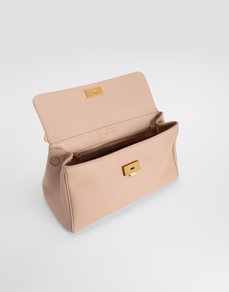 Dolce & Gabbana Medium My Sicily handbag in plongé calfskin Dolce & Gabbana Medium My Sicily handbag in plongé calfskin Pink BB7782B7321