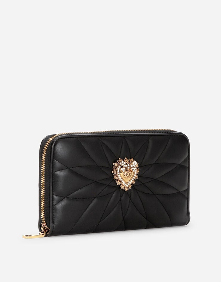 Dolce & Gabbana Zip-around Devotion wallet ЧЕРНЫЙ BI0473AV967