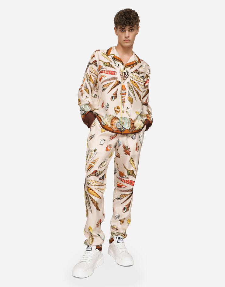 Dolce&Gabbana Shell-print silk jogging pants Multicolor I4285MGH177