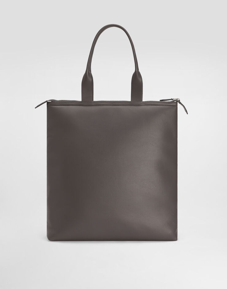 Dolce & Gabbana Bolso shopper de napa de piel de becerro Gris BM2415AF984