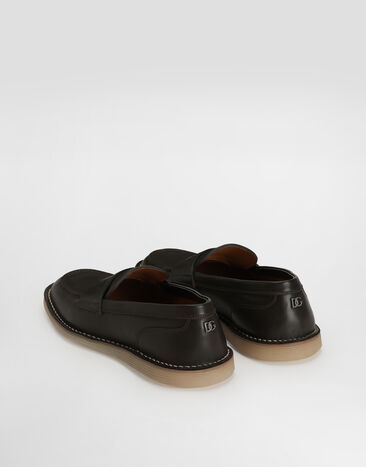 Dolce & Gabbana Calfskin slipper Brown A50740A6A89