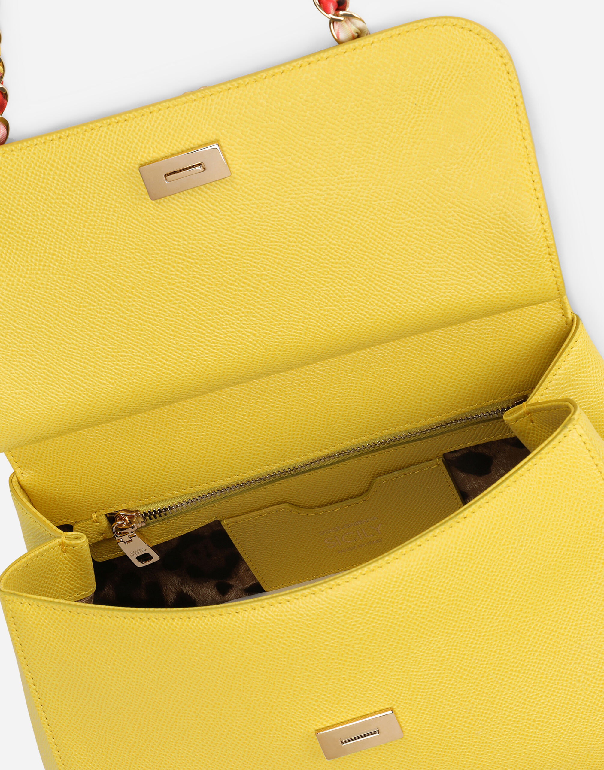 Large Sicily handbag in Yellow for Women Dolce Gabbana