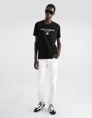 Dolce&Gabbana Jean slim stretch blanc Multicolore GY07CDG8JR8