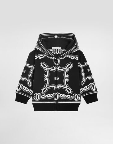 Dolce & Gabbana Hoodie with bandanna print White L1JTIEG7N8T