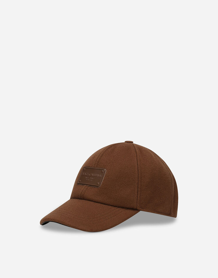 Dolce & Gabbana Baseball cap with branded tag Brown GH891ZFU20O