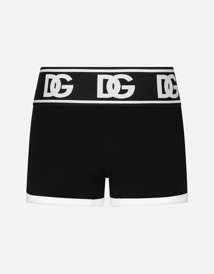 Dolce & Gabbana Boxershorts bi-elastischer Jersey mit DG-Logo Mehrfarbig M4E12JOUAIG