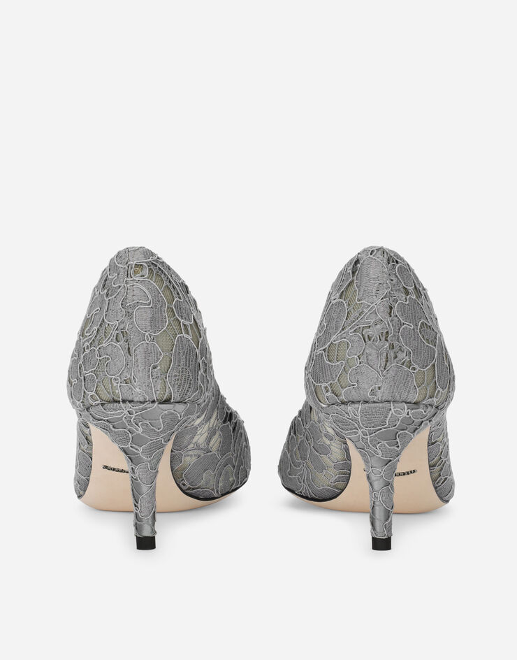 Dolce & Gabbana Pump in Taormina lace with crystals Grey CD0066AL198