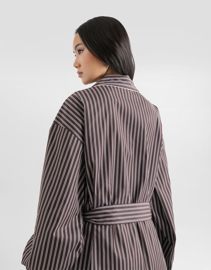 Dolce & Gabbana Striped poplin vanity shirt Multicolor F5U33TFR51W