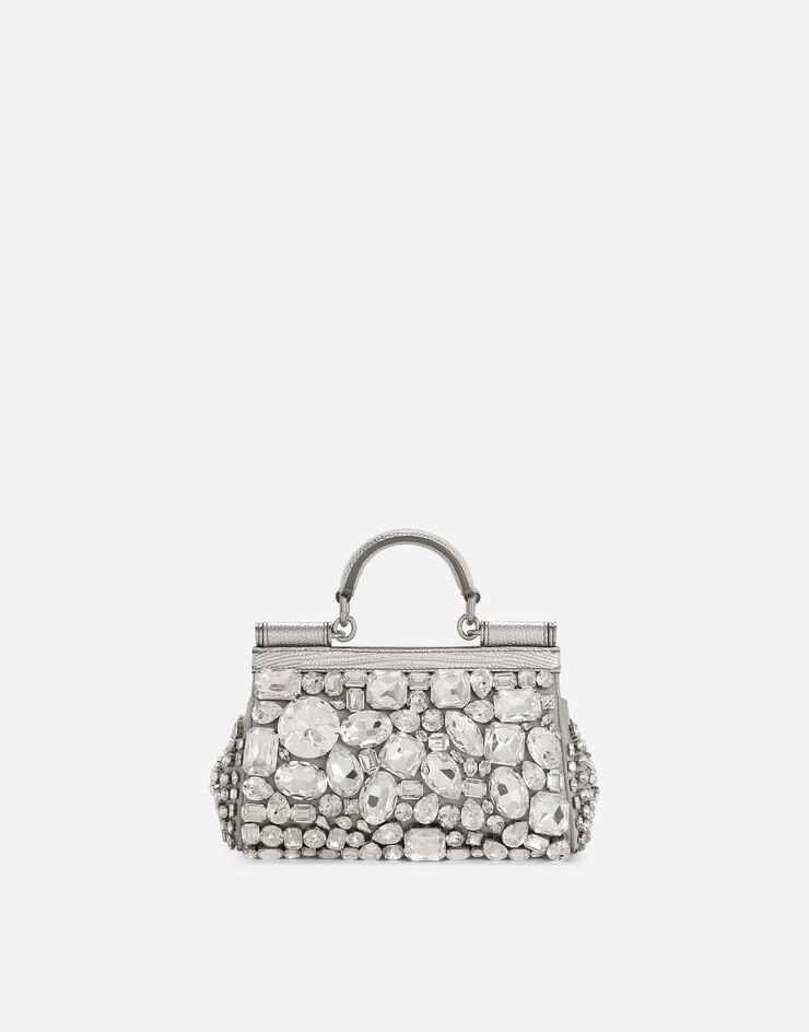Dolce & Gabbana KIM DOLCE&GABBANA Маленькая сумка Sicily с короткой ручкой серебристый BB7116AL905