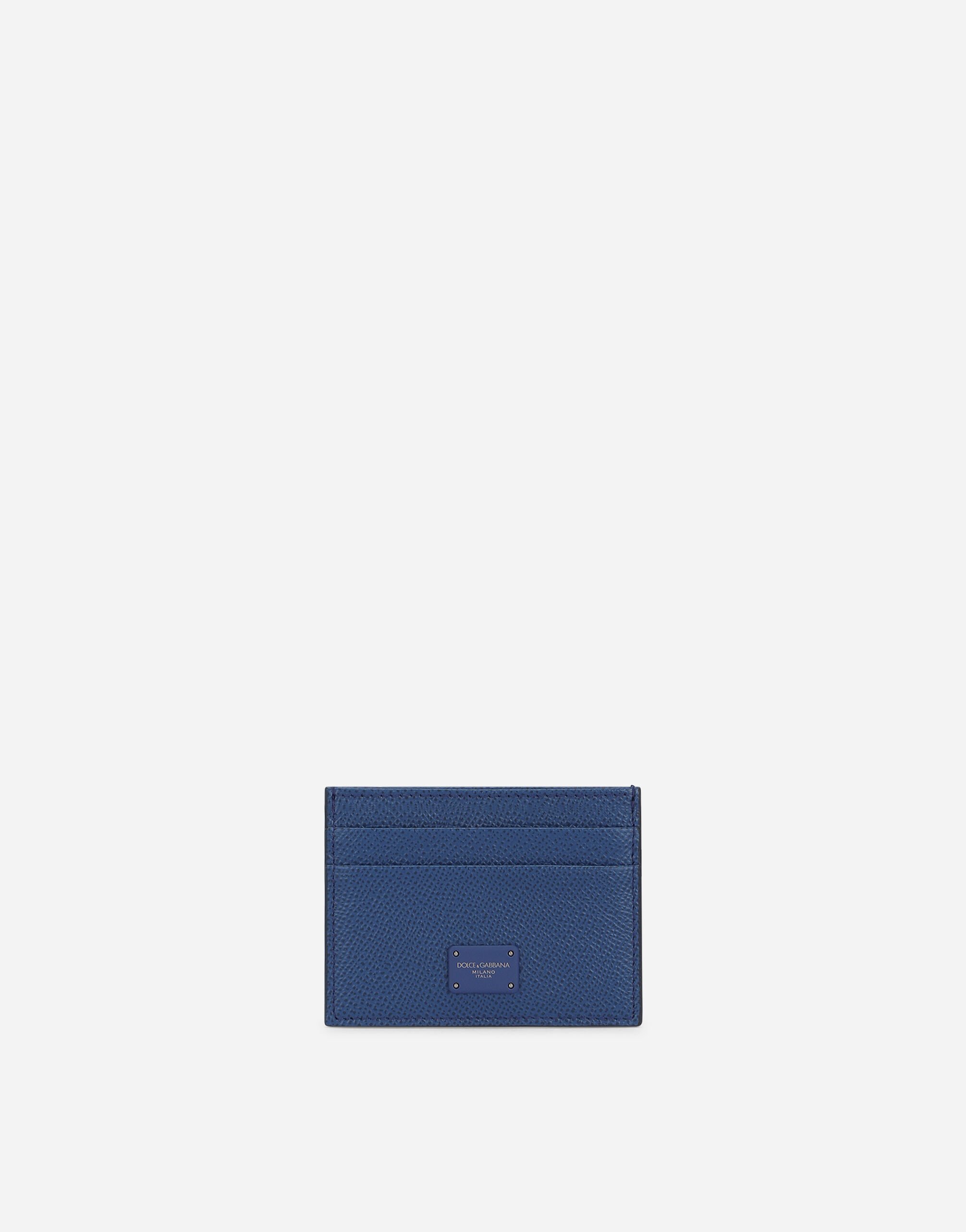 Dolce & Gabbana Dauphine calfskin card holder Blue BP0330AN244