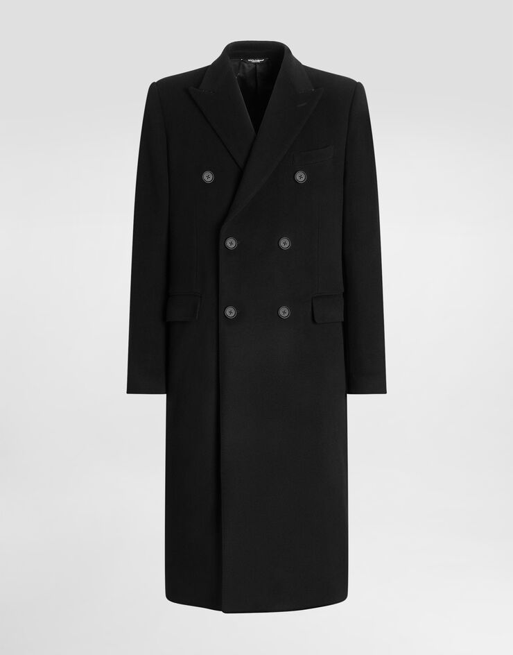 Dolce & Gabbana Double-breasted cashmere wool coat Black G052ZTFU3QZ