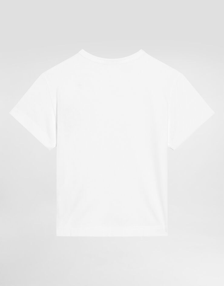 Dolce & Gabbana Jersey t-shirt with logo tag White L4JT7TG7OLK