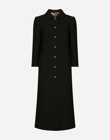 Dolce & Gabbana Abrigo en paño de lana Negro F6ARTTFUGN7