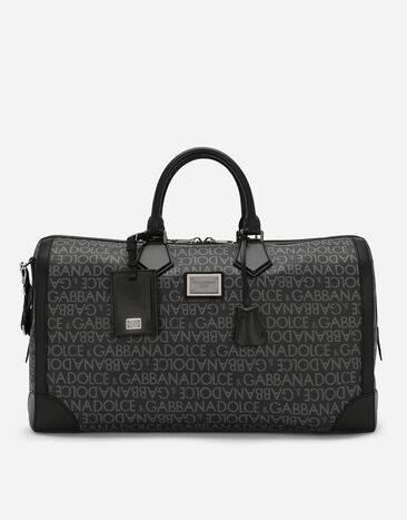 Dolce & Gabbana Дорожная сумка из жаккарда с принтом Отпечатки BM2274AO667