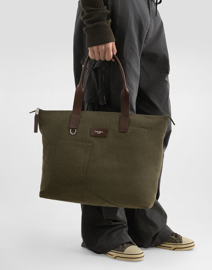 Dolce & Gabbana Adamo patchwork shopping bag Multicolor BM2375AU393