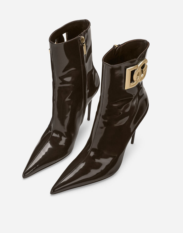 Dolce&Gabbana Stiefelette aus Kalbsleder Braun CT0998A1037