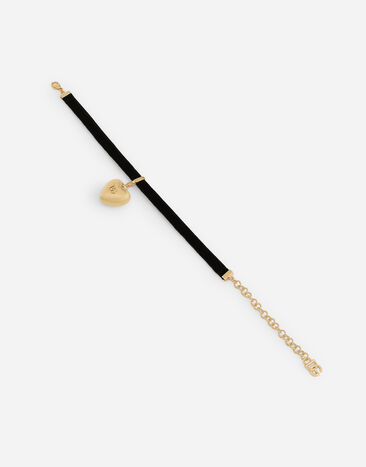 Dolce & Gabbana Halskette mit Samtband und DG-Logoherz Mehrfarbig WNQ8S2W1111