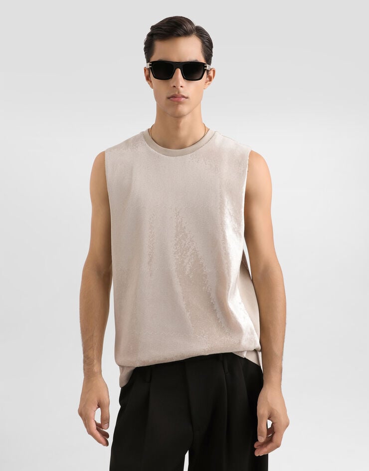 Dolce & Gabbana Sequin tank top Dolce & Gabbana Sequin tank top Beige G8TJ9TFLSIM