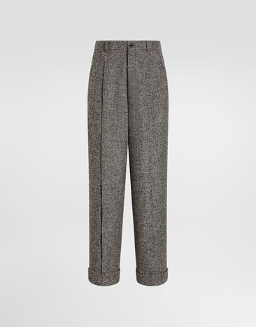 Dolce & Gabbana Birdseye wool blend trousers Multicolor GP168TFMZAT