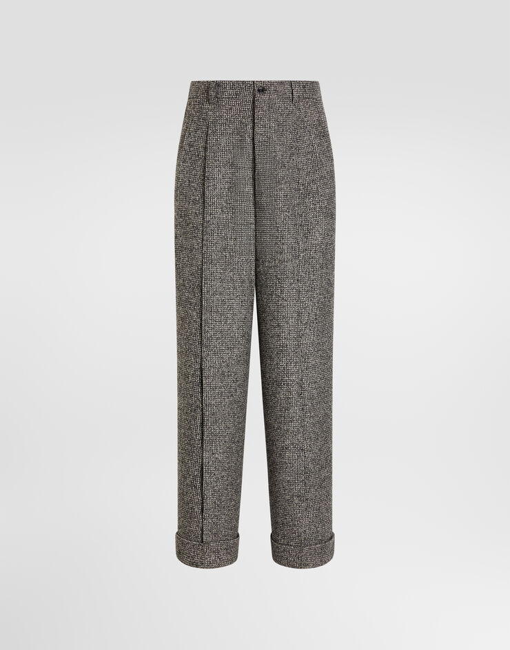Dolce & Gabbana Birdseye wool blend trousers Dolce & Gabbana Birdseye wool blend trousers Multicolor GP168TFMZAT
