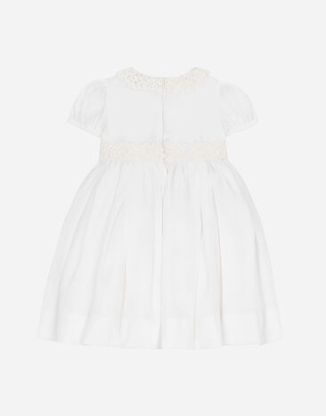 Dolce & Gabbana Taufkleid im Empire-Stil aus Musselin mit kurzem Arm Weiss L0EGF8FJ5GS