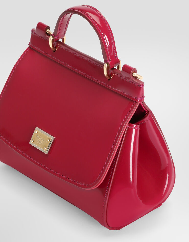 Dolce & Gabbana Sicily 漆皮手提包 Fuchsia EB0003A1067