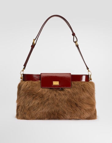 Dolce & Gabbana Vittoria fur and calfskin shoulder bag Multicolor BB7941A0736