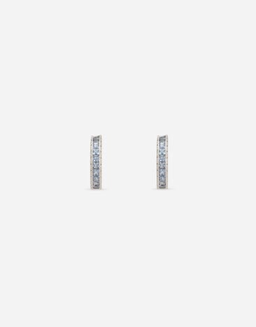 Dolce & Gabbana Anna earrings in white gold 18kt with blue sapphires Weiss WEQD4GWPAVE