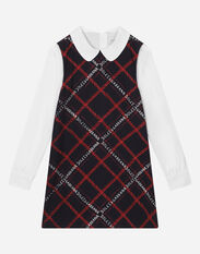 Dolce & Gabbana Long-sleeved tartan-print dress Animal Print L52Q33G7I2K
