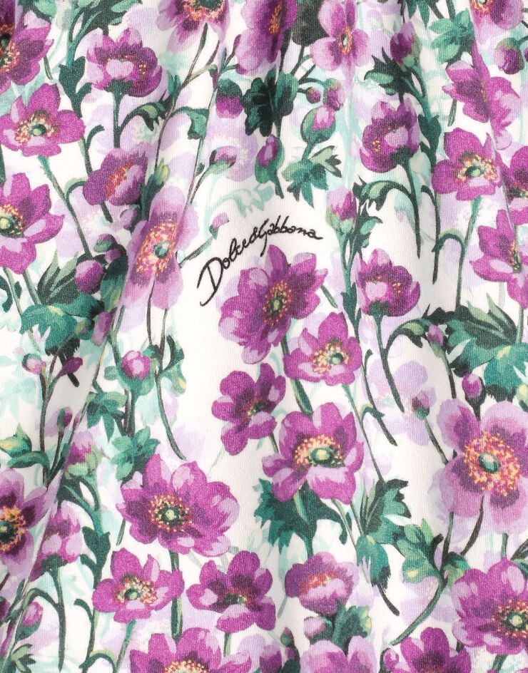 Dolce & Gabbana Violets-print interlock dress Print L2JD9GFSG81