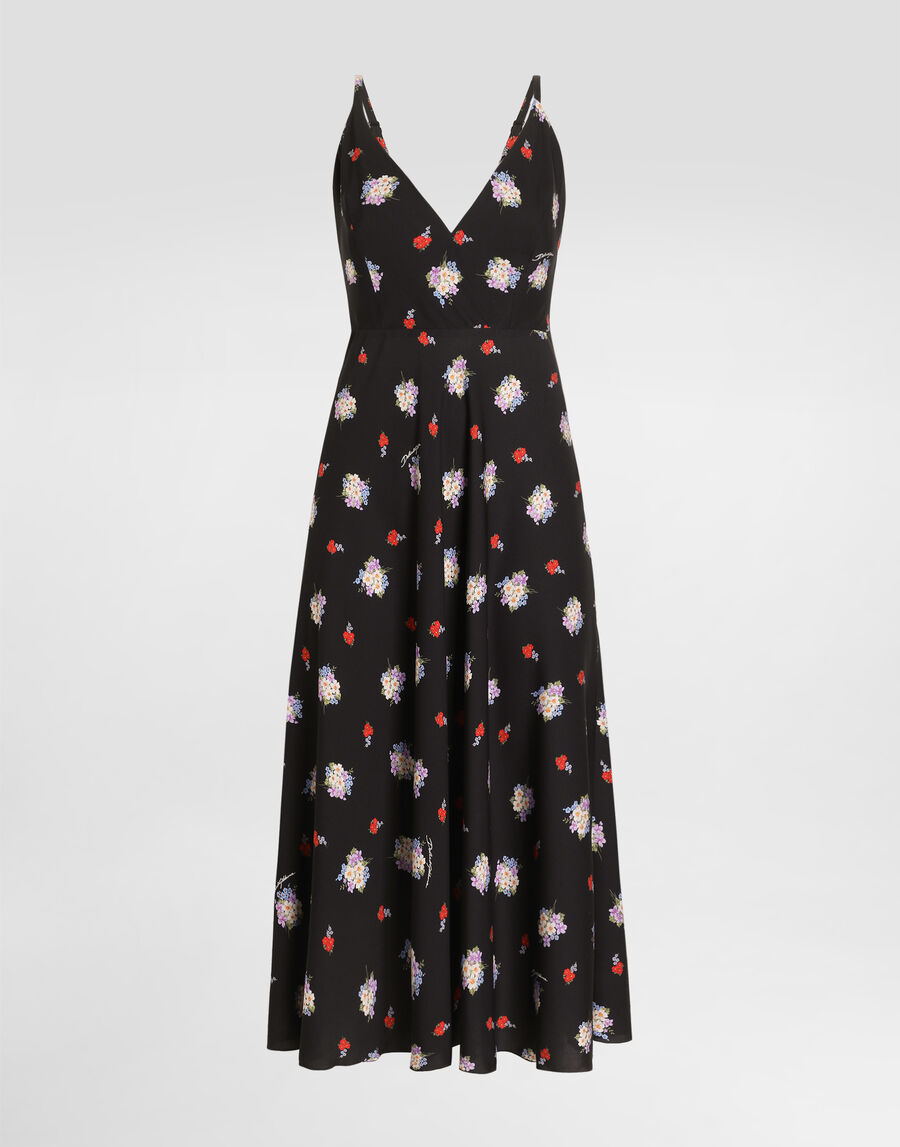 Small floral-print short dress