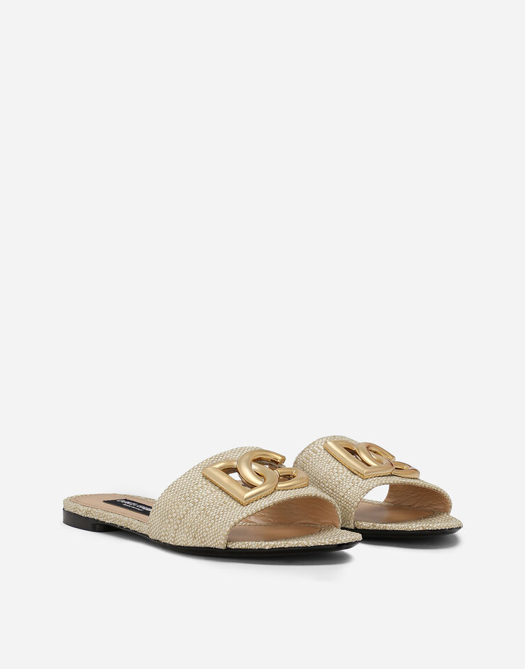 Dolce & Gabbana Raffia sliders Beige CQ0592AR344