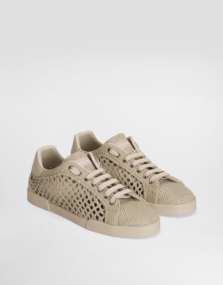 Dolce & Gabbana Zapatillas Portofino en piel trenzada Dolce & Gabbana Zapatillas Portofino en piel trenzada Beige CS2350A0806